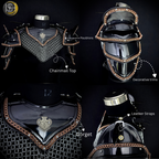 ⚔️ Medieval Fantasy Shoulder Armor Set – Handmade Steel Pauldrons with Chainmail Knight Armor for Cosplay, LARP, Renaissance Fair & Viking Costume 🛡️