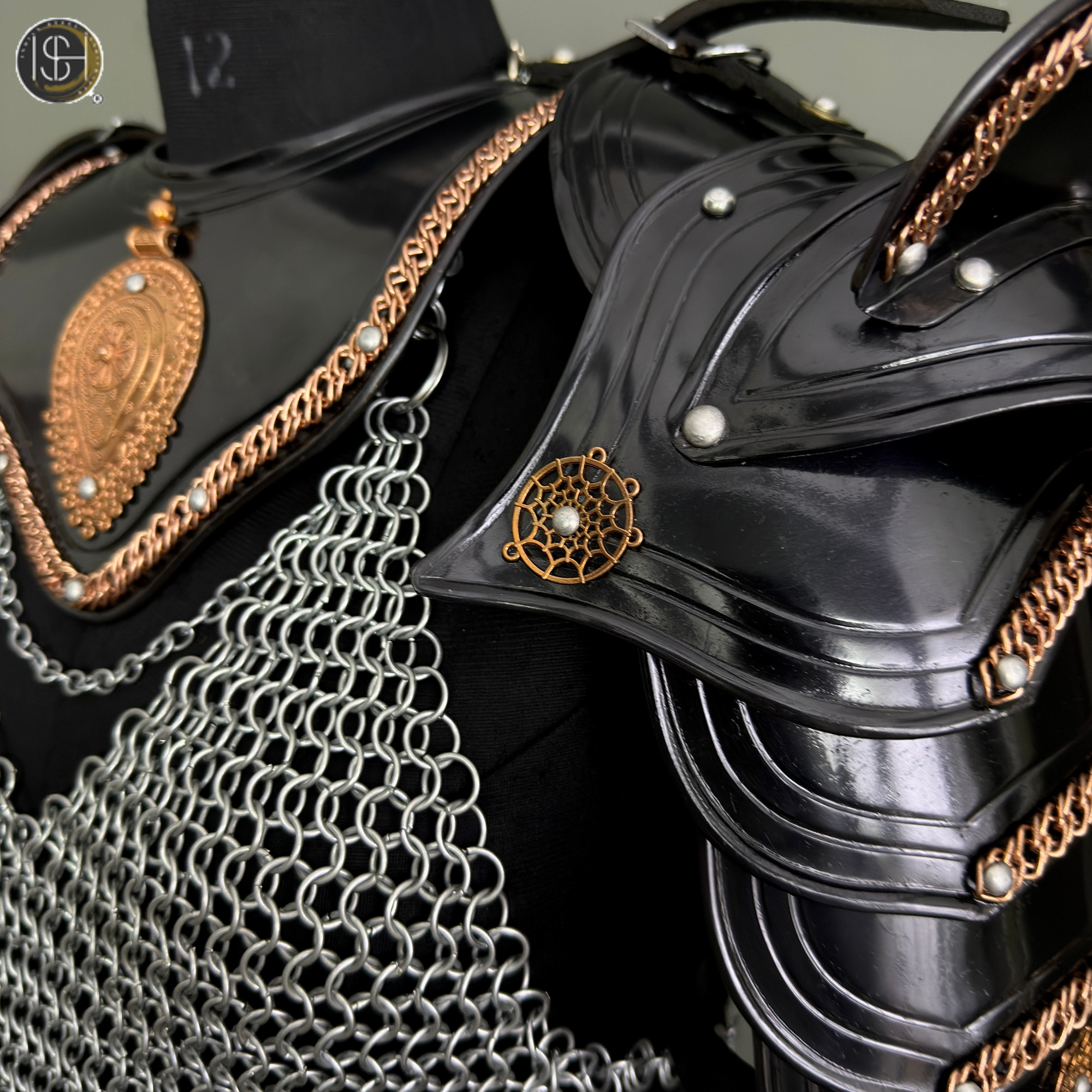⚔️ Black Steel Knight Armor Set 🛡️ Medieval Chainmail Cuirass for Women | Female Warrior Costume | Renaissance Faire & LARP Cosplay Armor