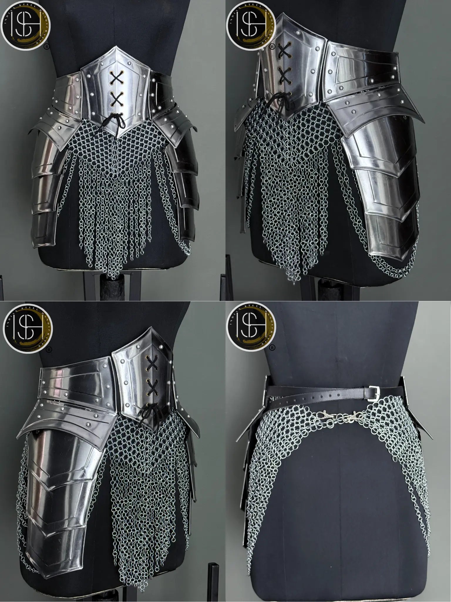 Warrior Maiden Armor ✨🛡️ — Hand-Forged Steel Cuirass with Chainmail, Perfect for LARP & Cosplay Realms ⚔️ ISH Collection