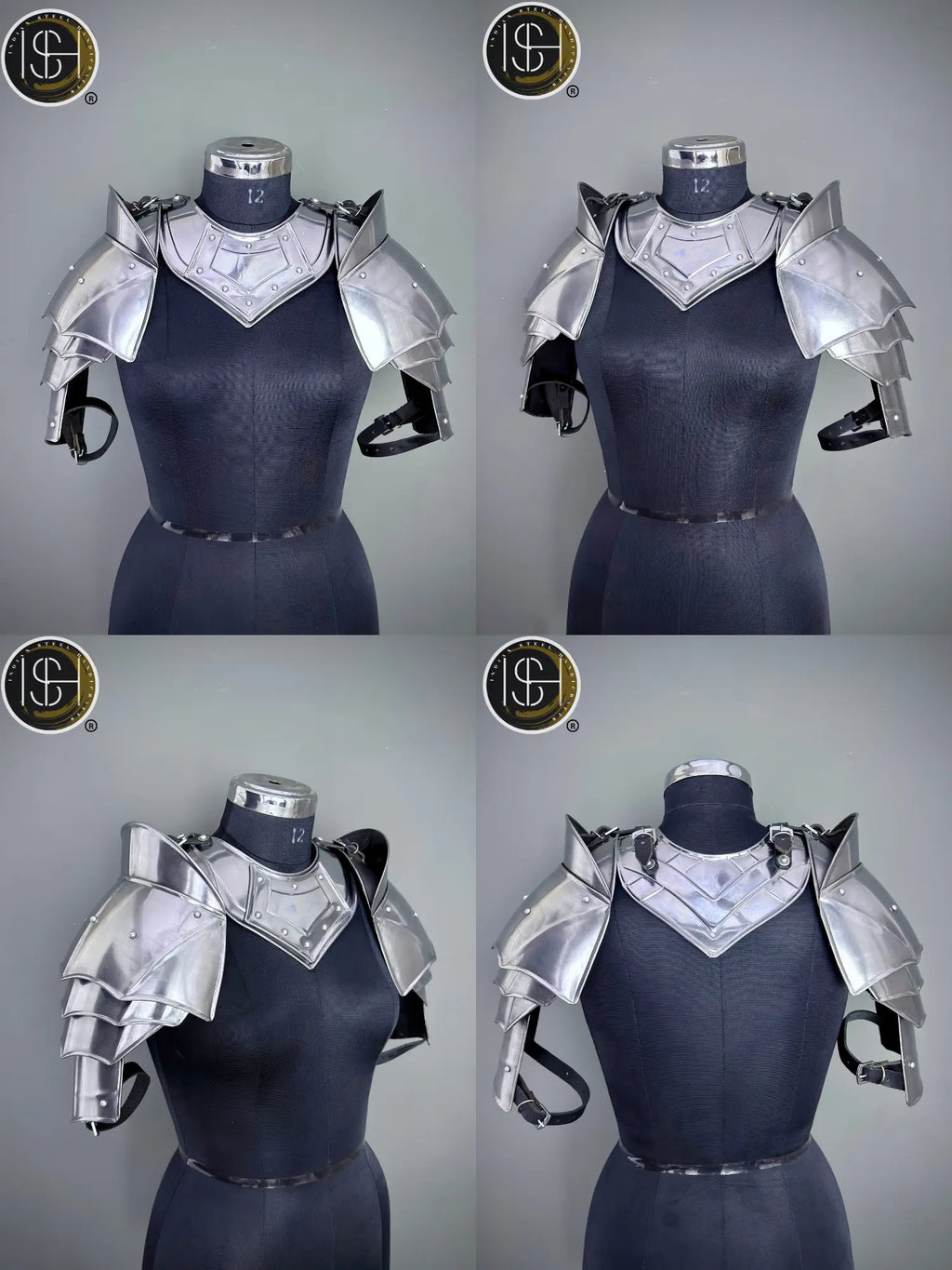 Medieval Knight Steel Armor⚔️ — Gorget, Pouldron & Bracer Set for Epic LARP & Cosplay!🛡️ ISH Collection