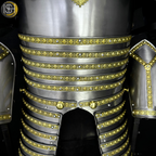 Handcrafted Steel Knight Armor Set ⚔️✨ – Full Medieval Suit with Gold Accents | LARP Gear | Cosplay Costume | Renaissance Collectible 🛡️🏰