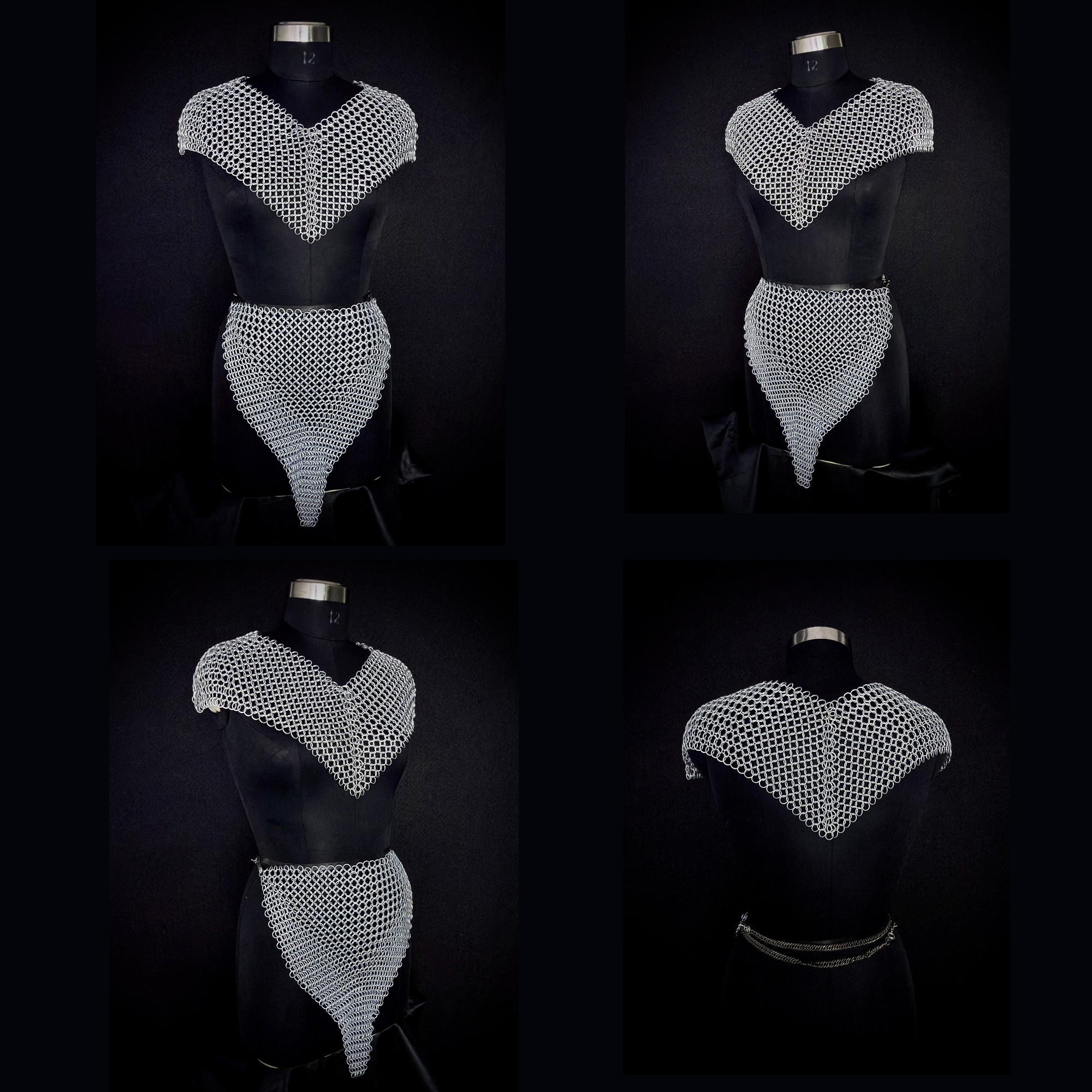 🖤 Black Steel Armor Set for Women ⚔️ Handmade Fantasy Knight Armor for fierce queens, Perfect for Medieval LARP, Cosplay, Renaissance Fairs & Warrior Photoshoots ✨