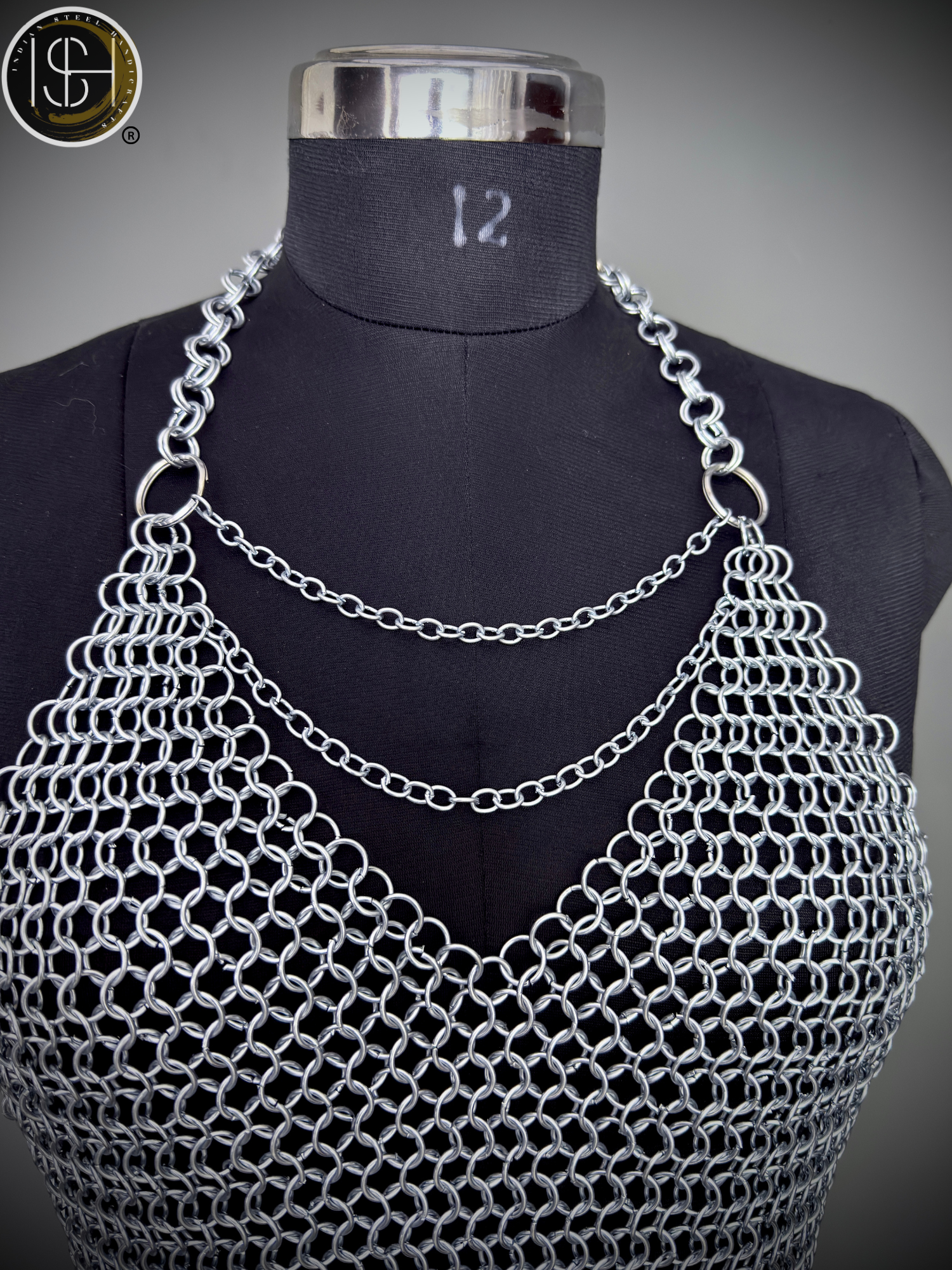 Handmade Medieval Steel Chainmail Top for Women – Authentic Wearable Armor for LARP & Cosplay.