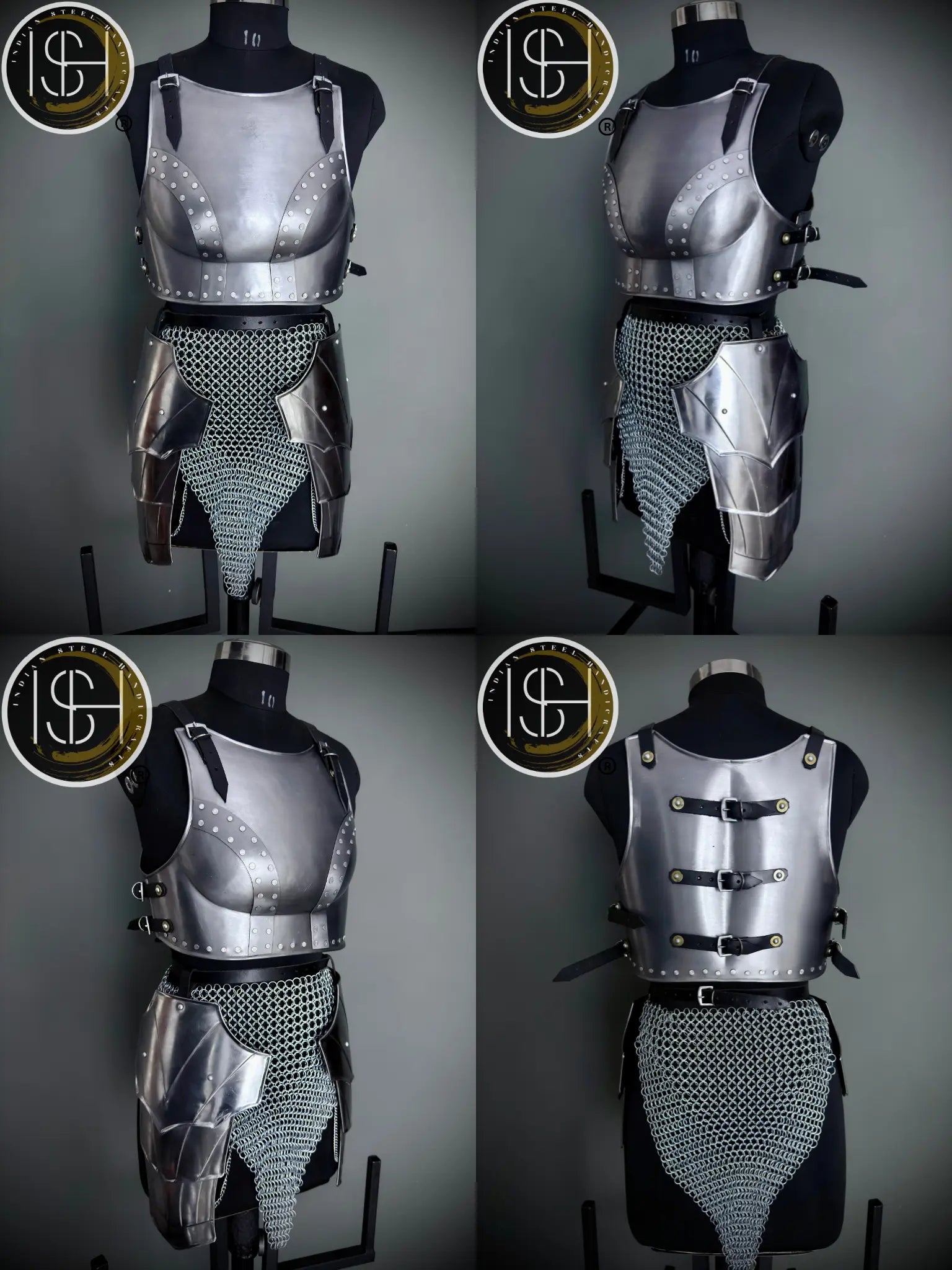 Lady Knight’s Forged Steel Armor | Mythic Medieval Ensemble for LARP Realms, SCA Events & Cosplay Journeys ✨ ISH Collection