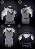 Medieval Women’s Steel Cuirass Armor Set – Chainmail, Gorget, Pauldrons & Bracers | LARP, Cosplay, SCA⚔️ ISH Collection