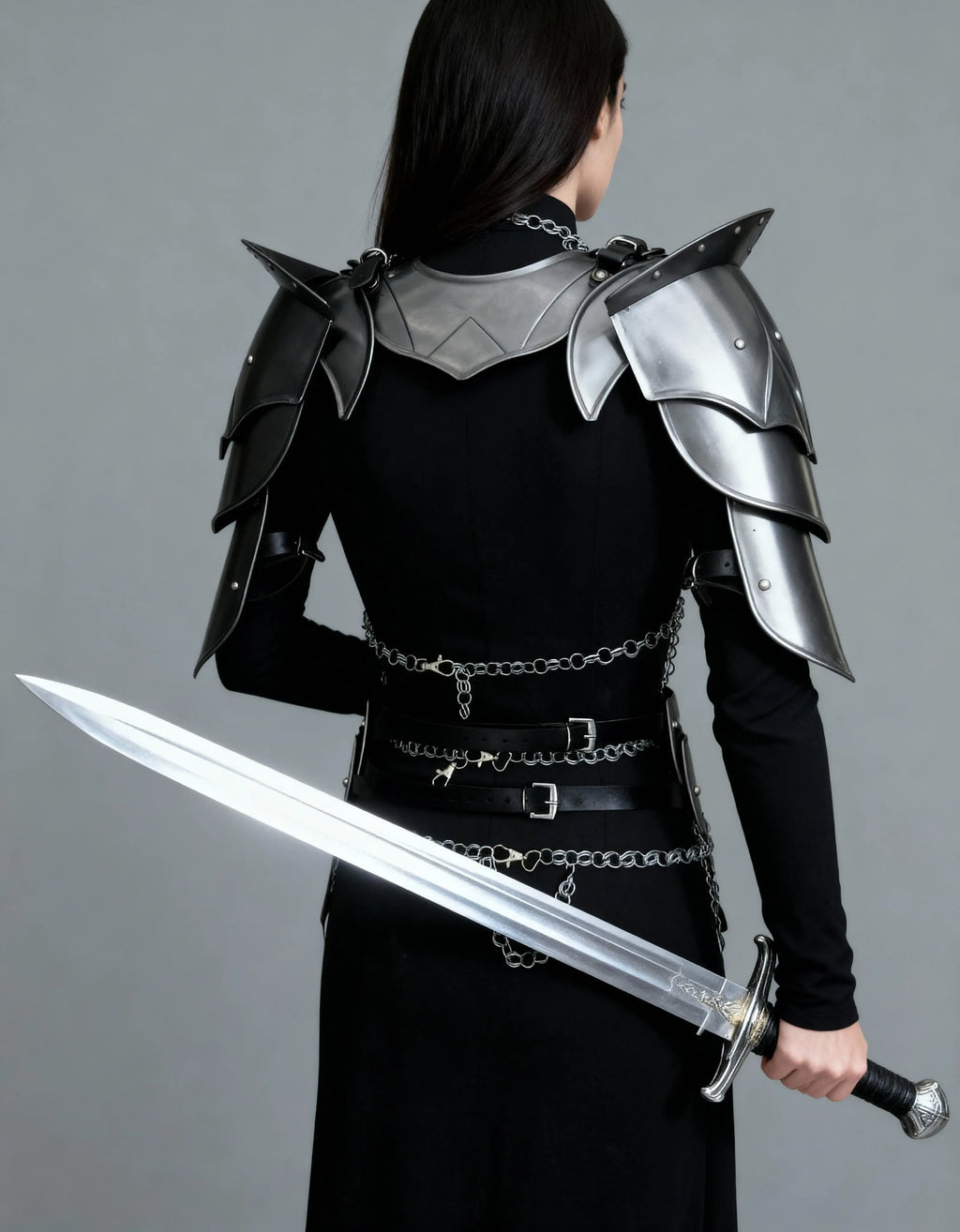 Women’s Steel Knight Armor – Full Battle Cosplay Suit OathboundSteel