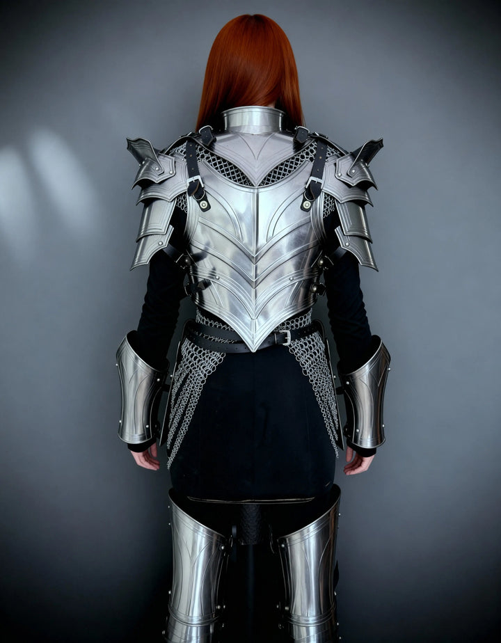 Gothic Red Knight Armor – Women’s Medieval Battle Suit OathboundSteel