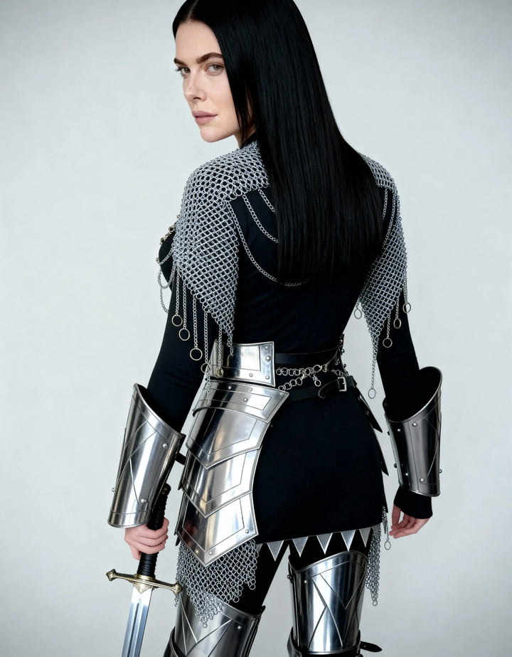 Chainmail & Corset Battle Armor – Women’s Cosplay Ensemble OathboundSteel