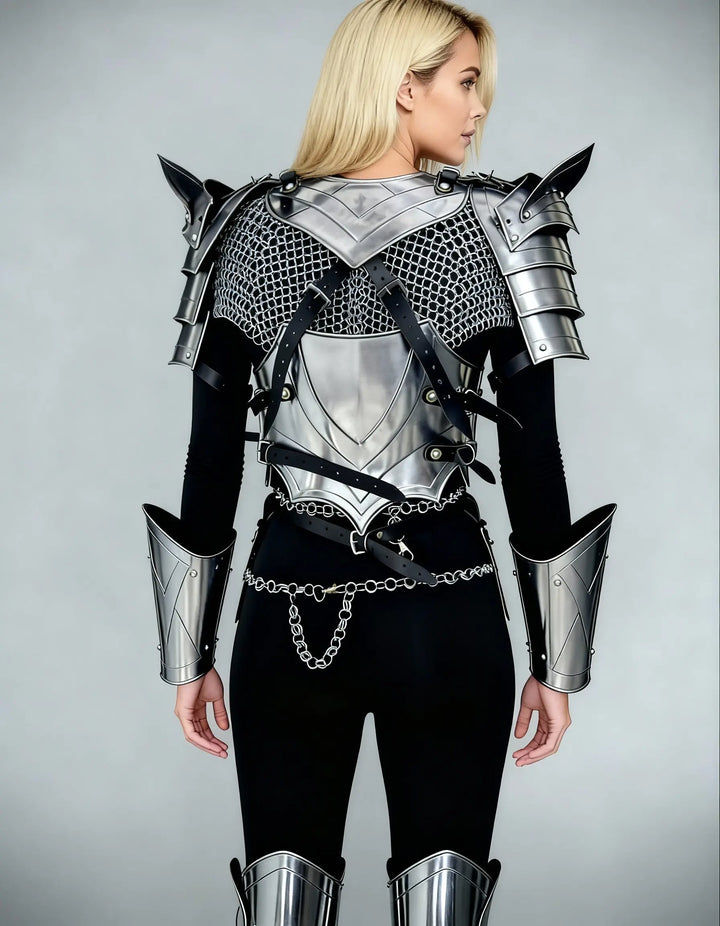 Platinum Knight Armor – Polished Steel Cosplay Suit OathboundSteel