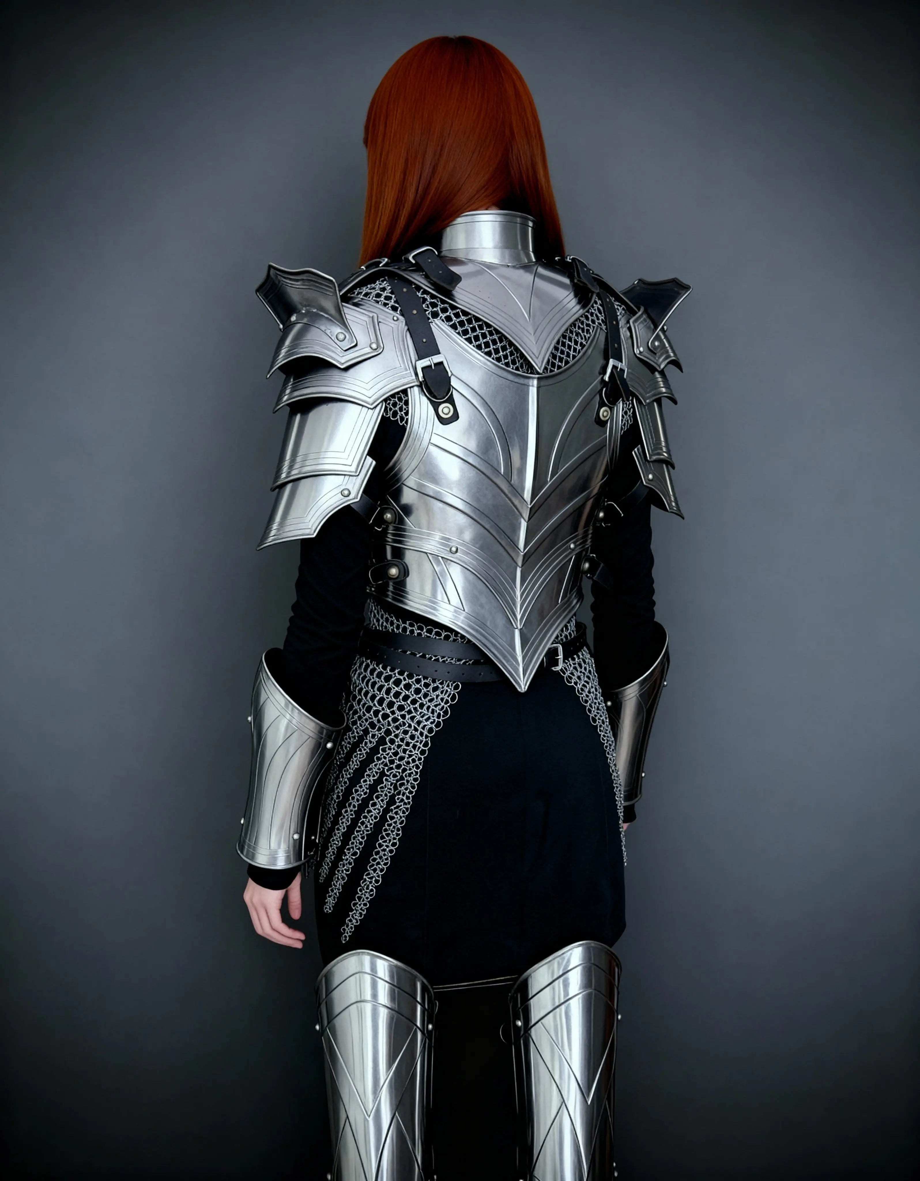 Gothic Red Knight Armor – Women’s Medieval Battle Suit OathboundSteel