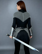 Silver Chainmail Cape Armor – Warrior Queen Edition OathboundSteel