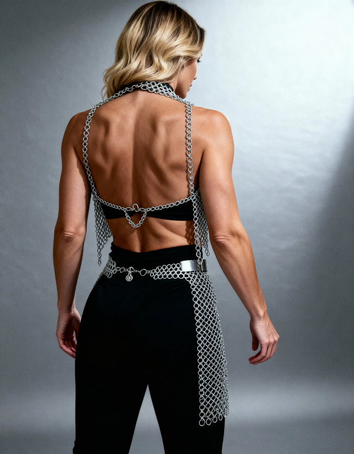 Lightweight Chainmail Dress Armor – Elegant Cosplay Outfit OathboundSteel