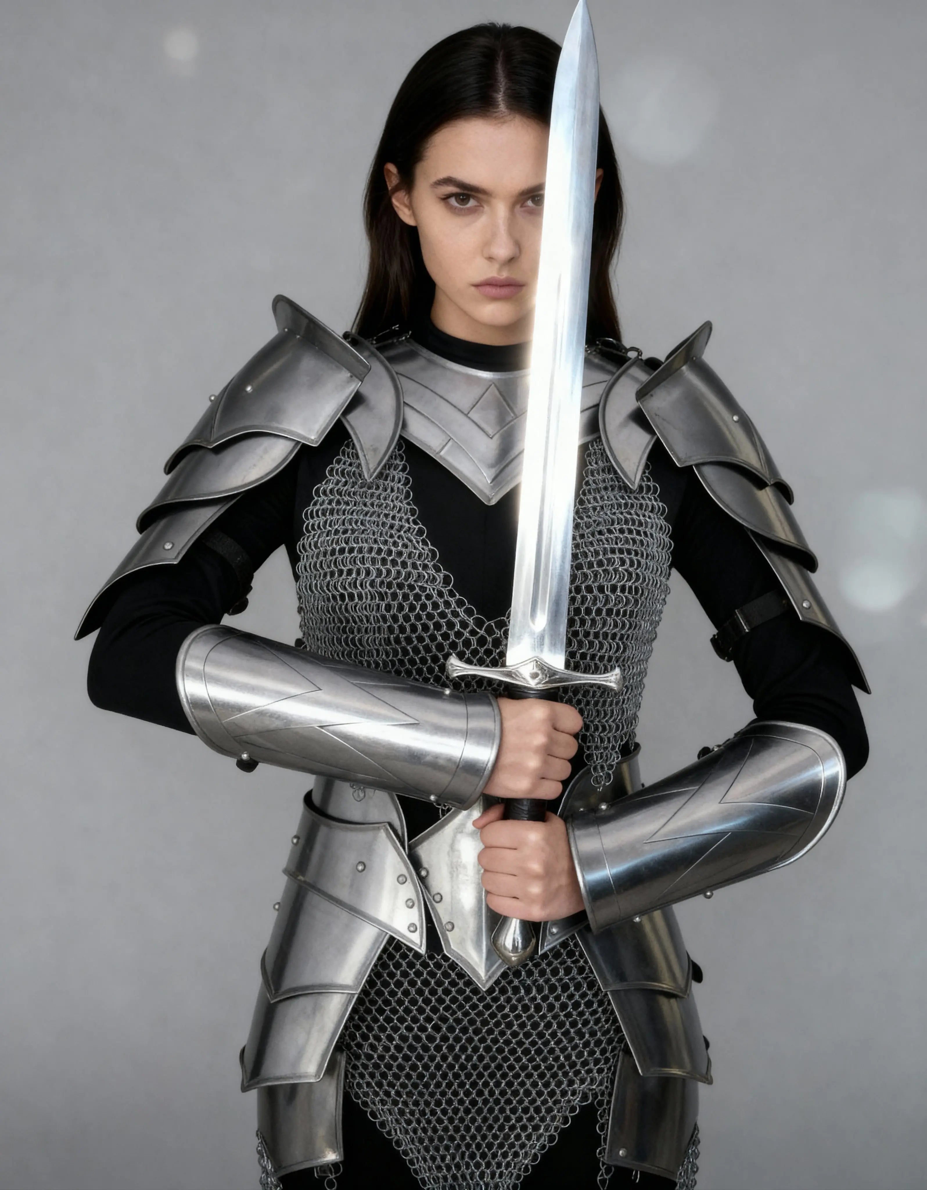 Women’s Steel Knight Armor – Full Battle Cosplay Suit OathboundSteel