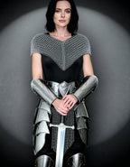 Silver Chainmail Cape Armor – Warrior Queen Edition OathboundSteel