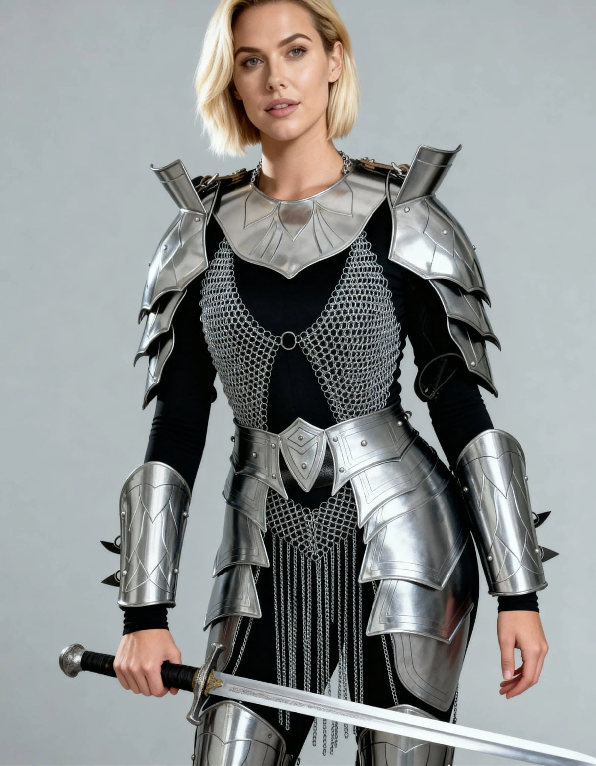 Noble Valkyrie Steel Armor – Women’s LARP Ensemble OathboundSteel