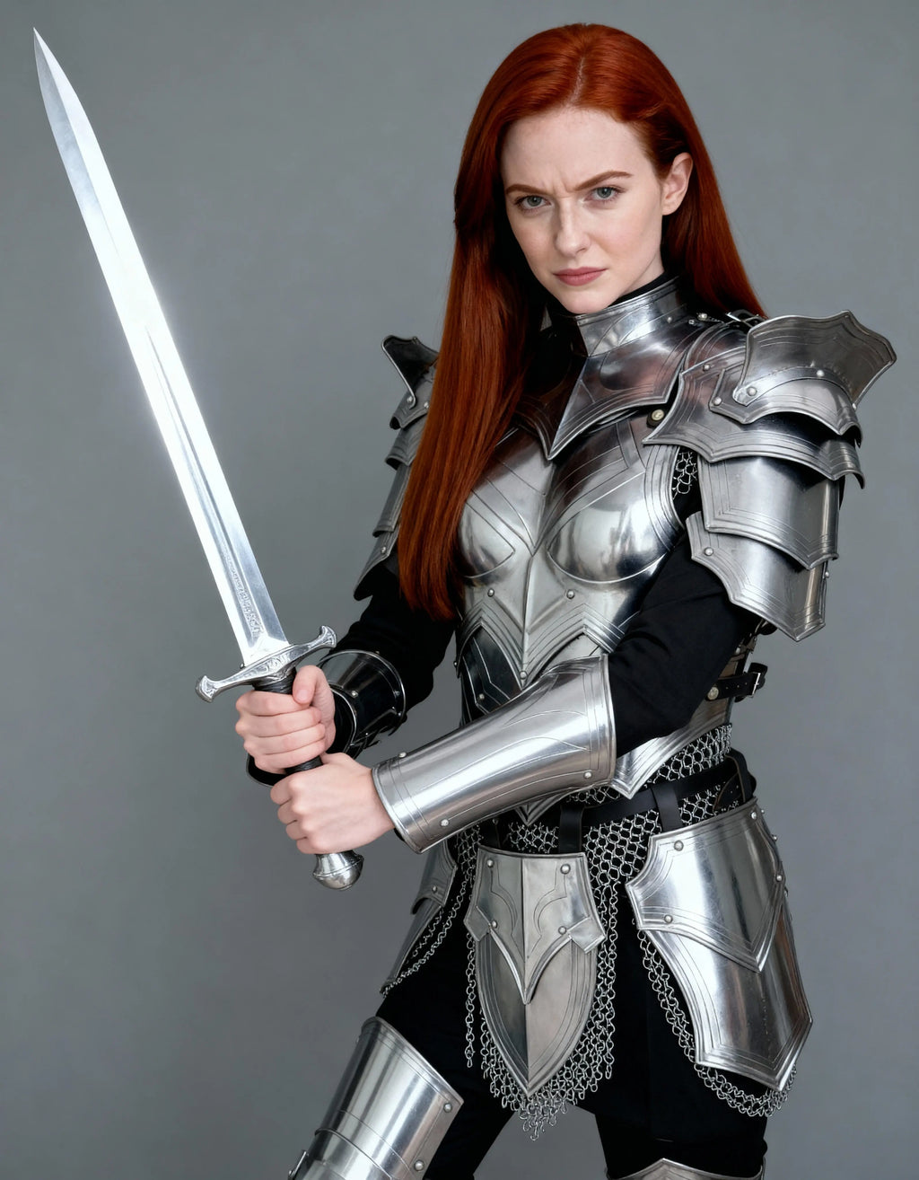 Gothic Red Knight Armor – Women’s Medieval Battle Suit OathboundSteel