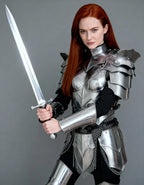 Gothic Red Knight Armor – Women’s Medieval Battle Suit OathboundSteel
