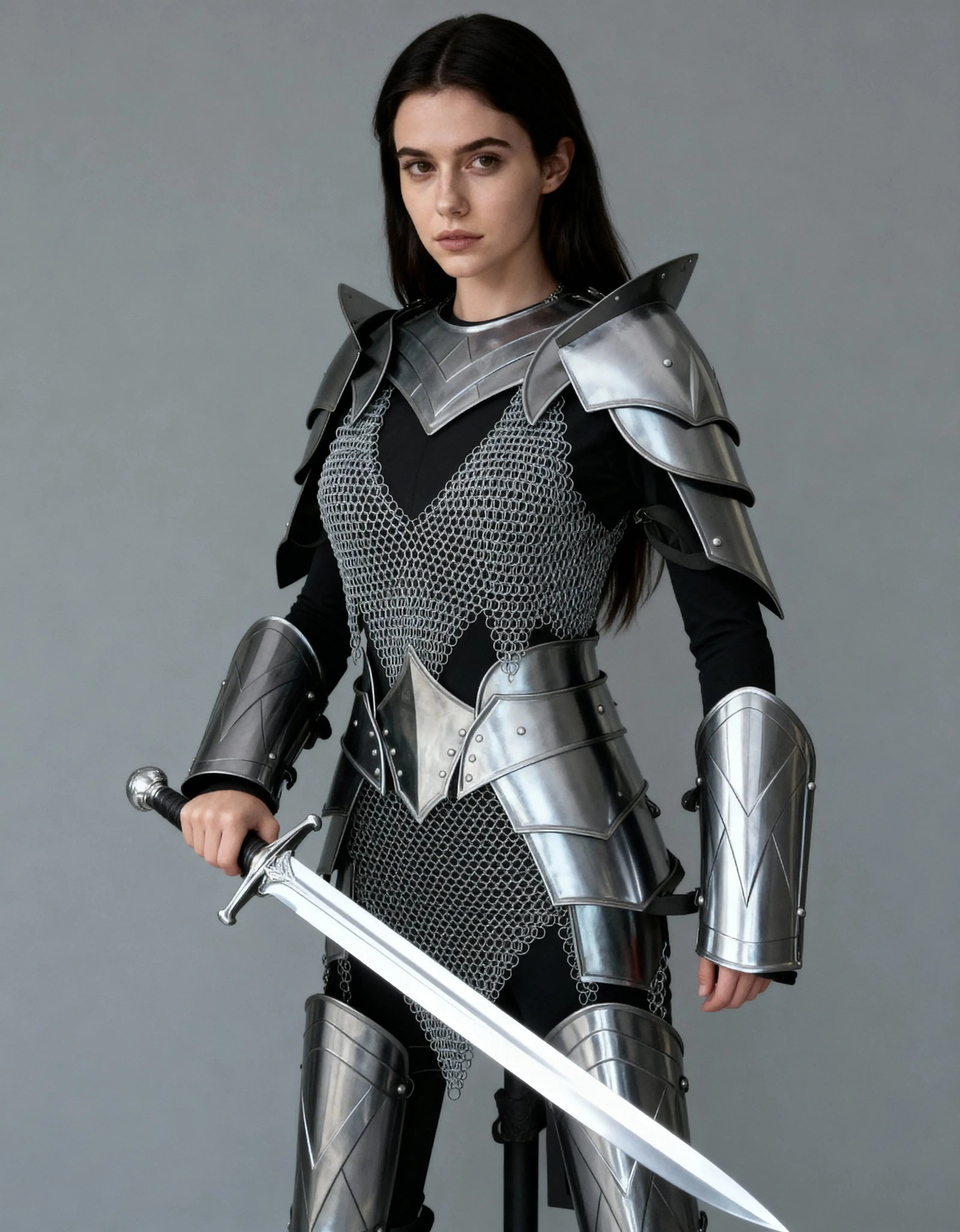 Women’s Steel Knight Armor – Full Battle Cosplay Suit OathboundSteel