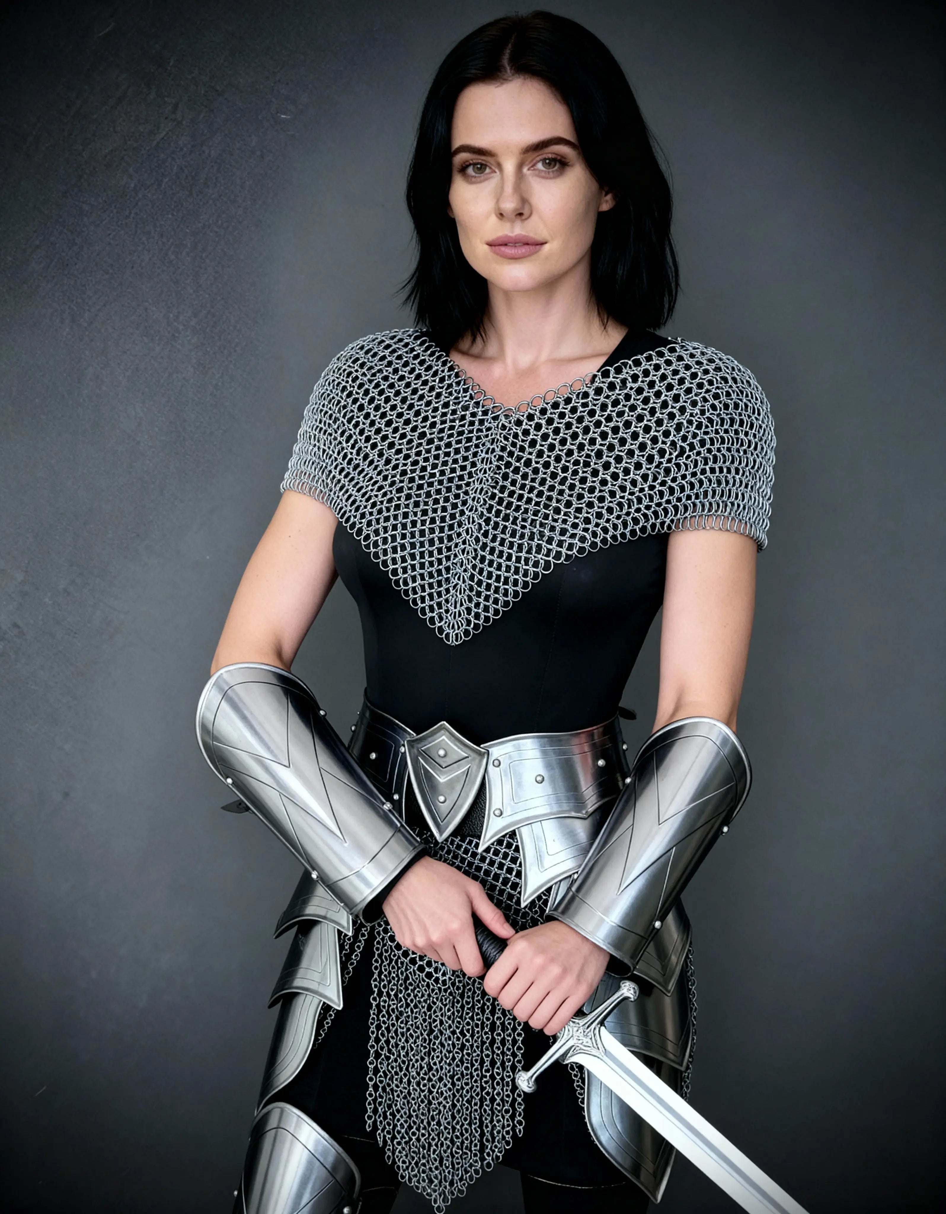Silver Chainmail Cape Armor – Warrior Queen Edition OathboundSteel