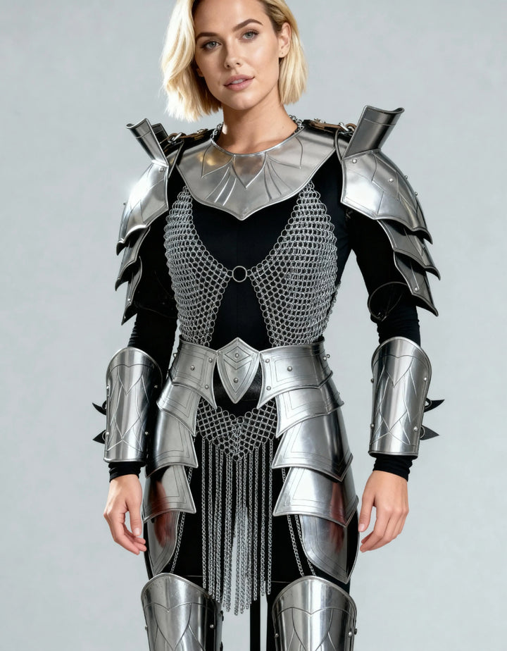 Noble Valkyrie Steel Armor – Women’s LARP Ensemble OathboundSteel