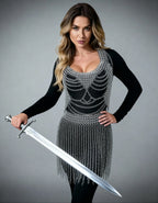 Lightweight Chainmail Dress Armor – Elegant Cosplay Outfit OathboundSteel