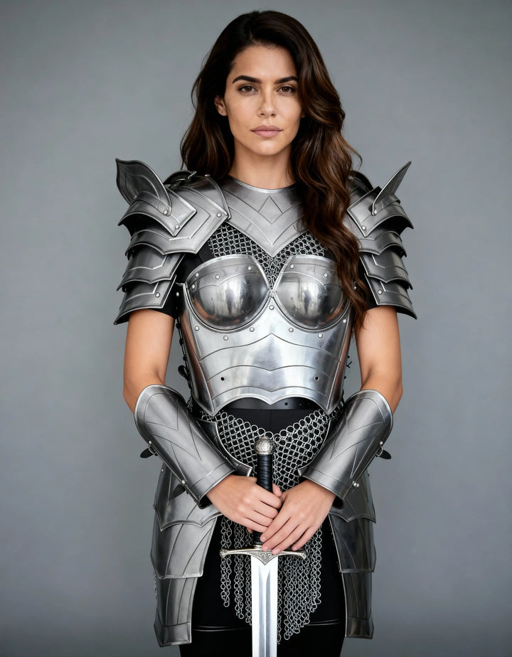 Classic Steel Warrior Armor – Women’s LARP Battle Gear OathboundSteel