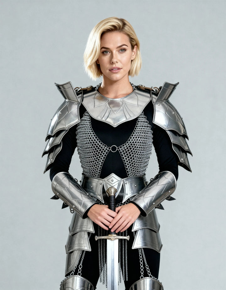 Noble Valkyrie Steel Armor – Women’s LARP Ensemble OathboundSteel