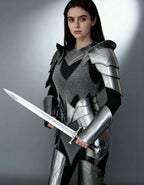 Women’s Steel Knight Armor – Full Battle Cosplay Suit OathboundSteel