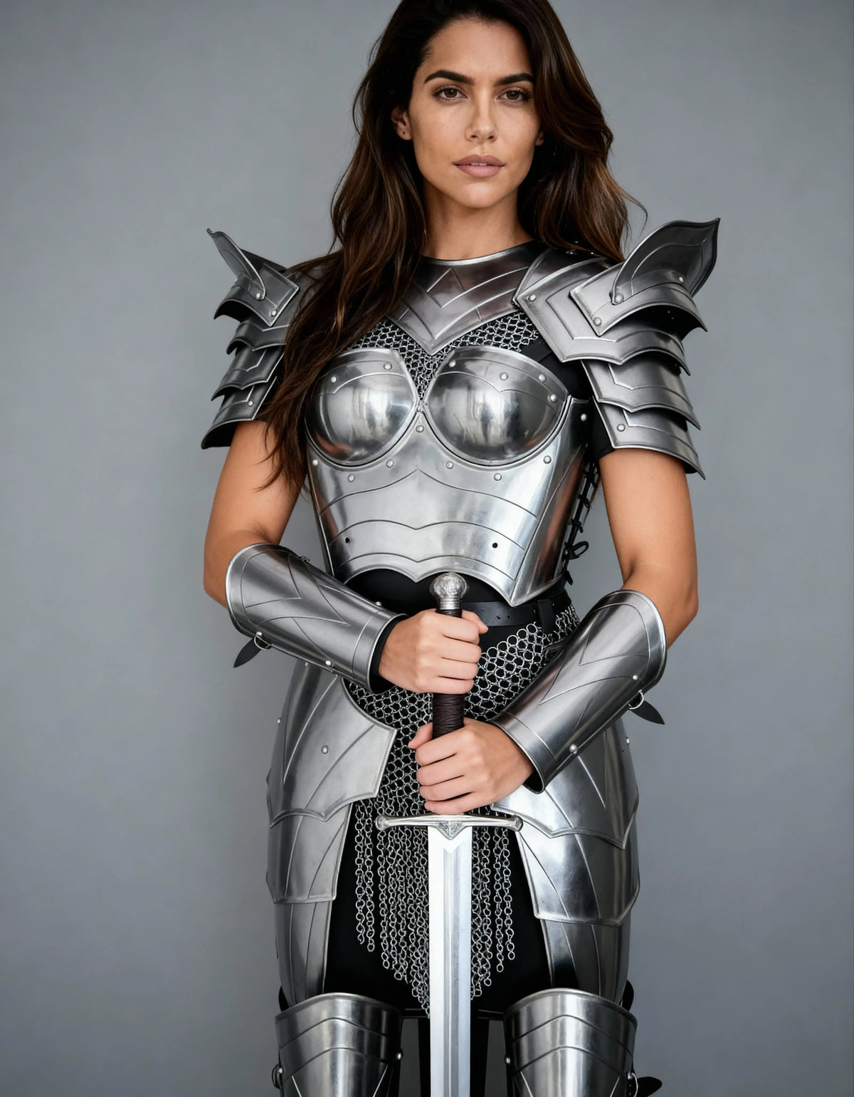 Classic Steel Warrior Armor – Women’s LARP Battle Gear OathboundSteel
