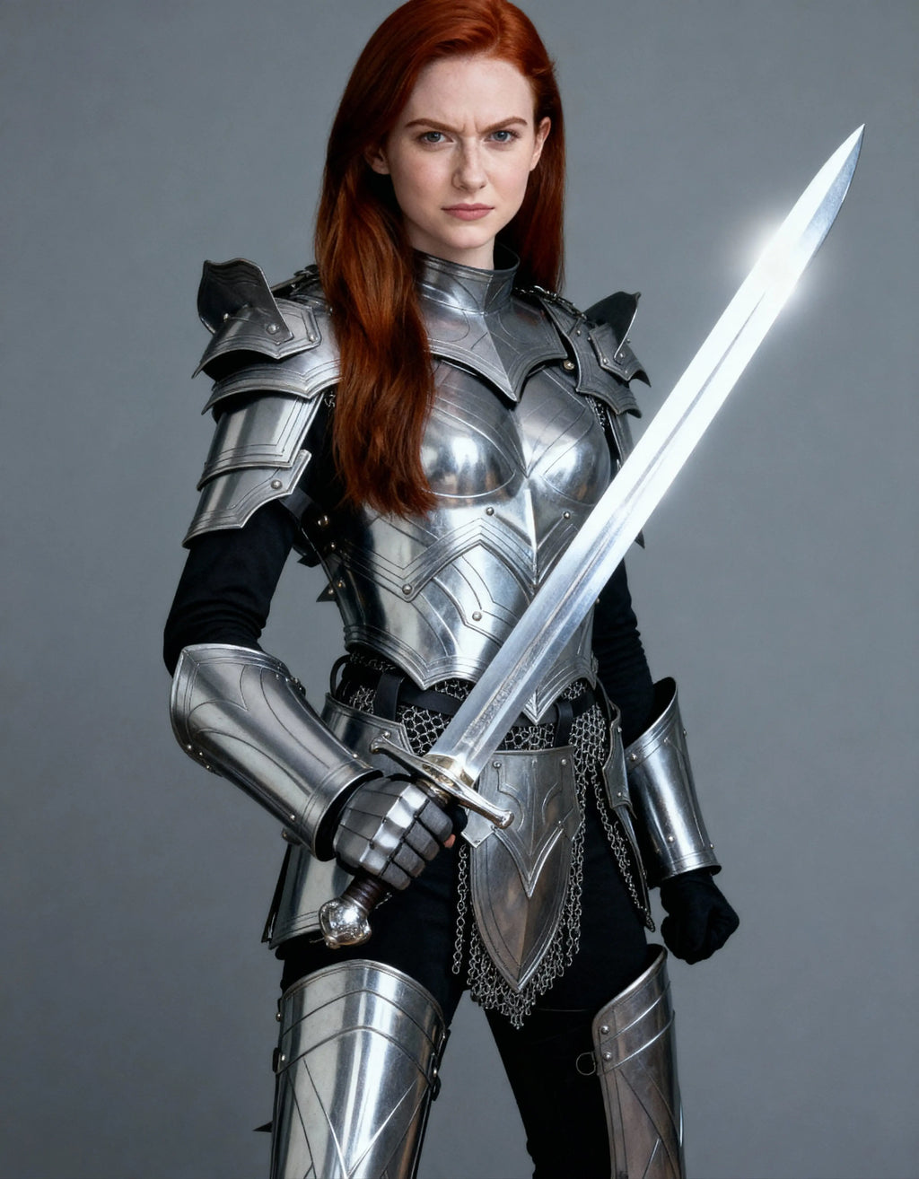 Gothic Red Knight Armor – Women’s Medieval Battle Suit OathboundSteel