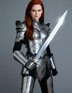 Gothic Red Knight Armor – Women’s Medieval Battle Suit OathboundSteel