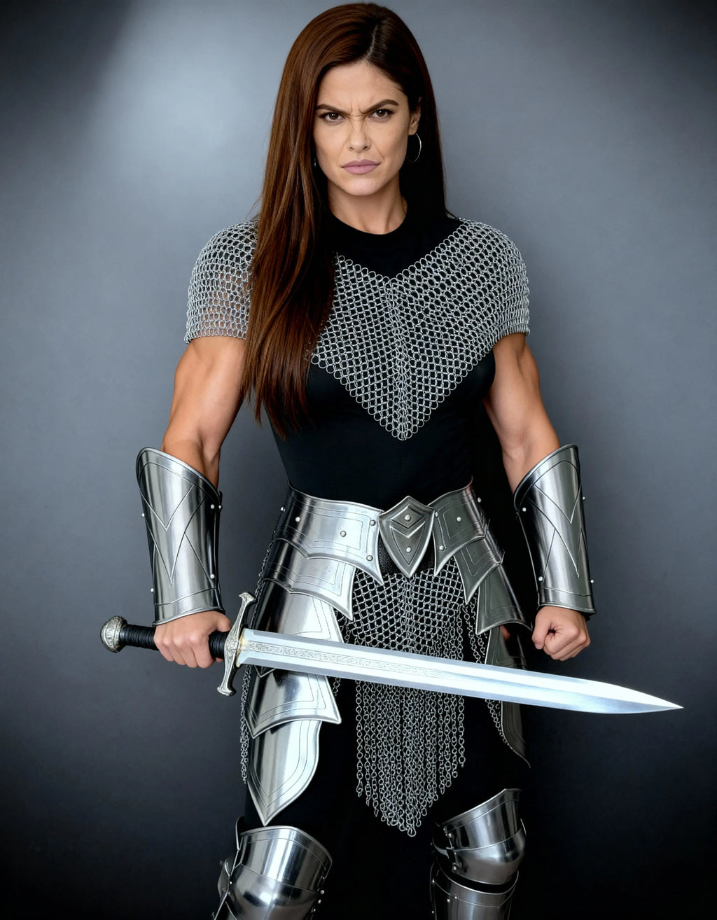 Silver Chainmail Cape Armor – Warrior Queen Edition OathboundSteel