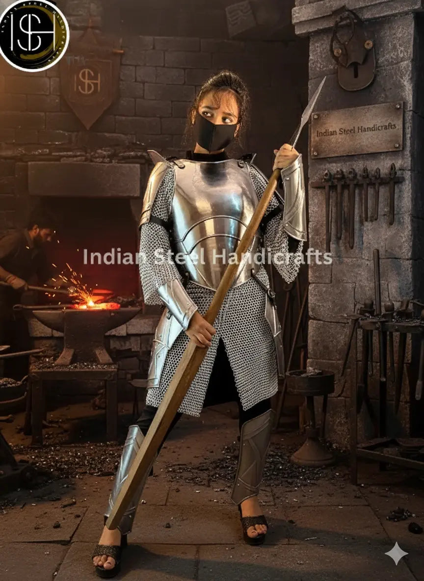 Championess Steel Warplate | Fantasy Medieval Attire for LARP, SCA, and High-Adventure Cosplay ✨ ISH Collection