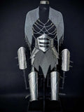 Medieval Women’s Armor Set – Steel Cuirass, Chainmail & Arm Guards for LARP Cosplay Medieval Armory