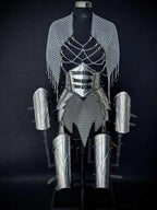 Medieval Women’s Armor Set – Steel Cuirass, Chainmail & Arm Guards for LARP Cosplay Medieval Armory