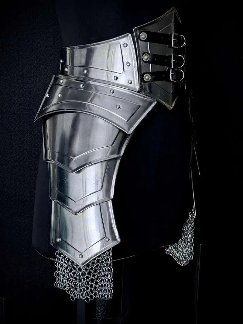 Medieval Women’s Armor Set – Steel Cuirass, Chainmail & Arm Guards for LARP Cosplay Medieval Armory