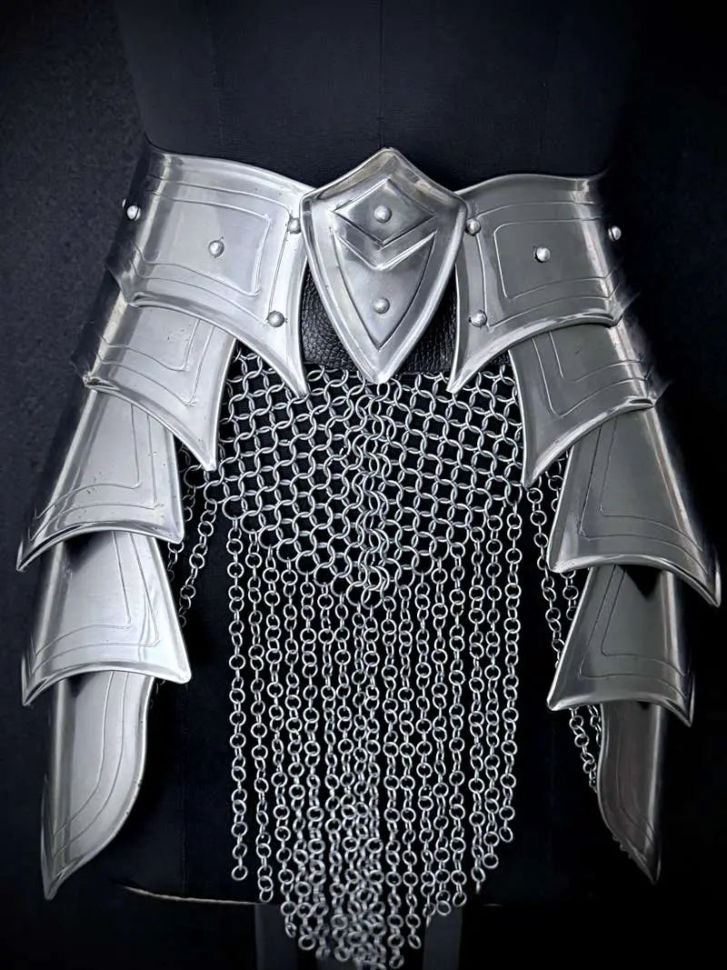 Medieval Women’s Armor Set – Steel Cuirass & Chainmail LARP Cosplay Costume Medieval Armory