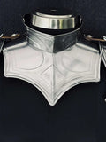 Medieval Women’s Shoulder Armor Set – Steel Gorget & Articulated Pauldrons for LARP Cosplay Medieval Armory