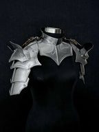 Medieval Women’s Shoulder Armor Set – Steel Gorget & Articulated Pauldrons for LARP Cosplay Medieval Armory