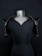 Medieval Women’s Shoulder Armor Set – Steel Gorget & Articulated Pauldrons for LARP Cosplay Medieval Armory