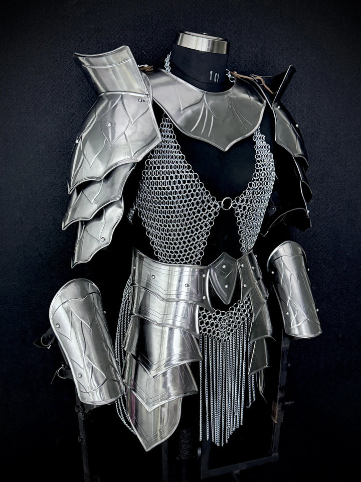 Noble Valkyrie Steel Armor – Women’s LARP Ensemble OathboundSteel