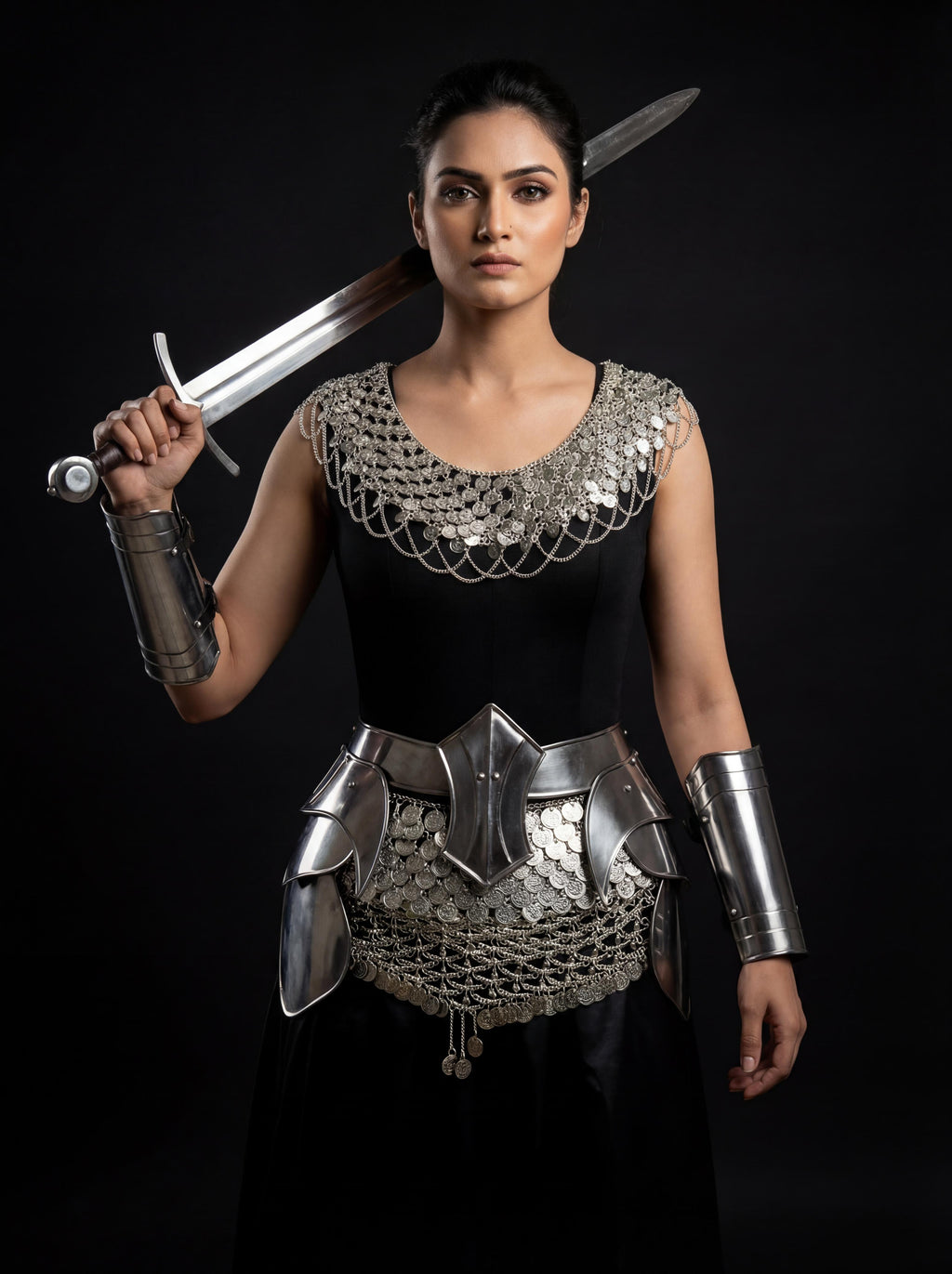 ISH Collection – Handmade Silver Coin Chainmail Warrior Armor Set