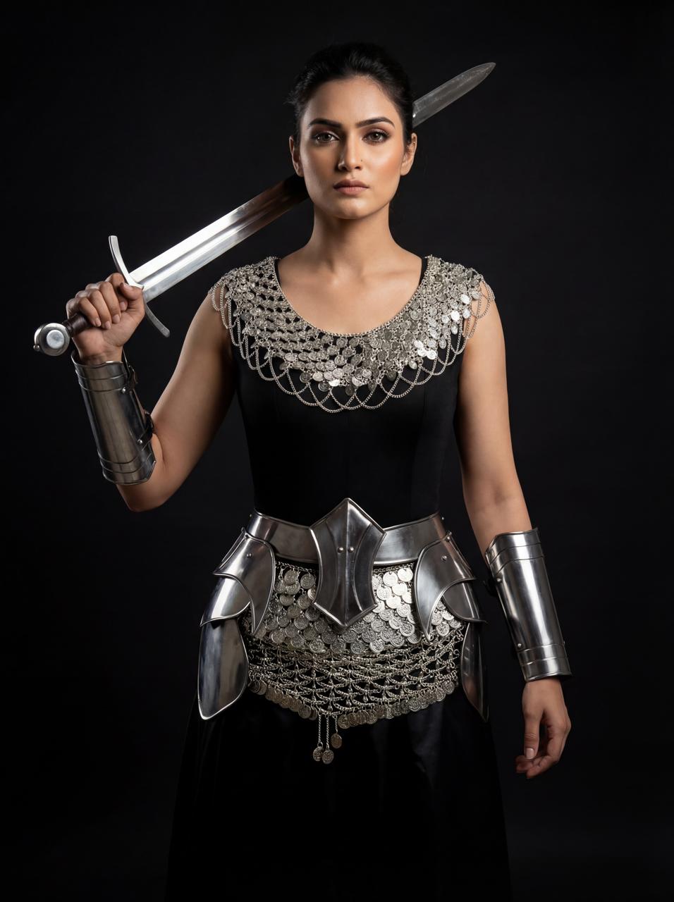 ISH Collection – Handmade Silver Coin Chainmail Warrior Armor Set