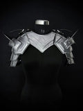 Medieval Knight Gorget & Pauldron Armor Set – 20-Gauge Steel with Adjustable Leather Straps Medieval Armory