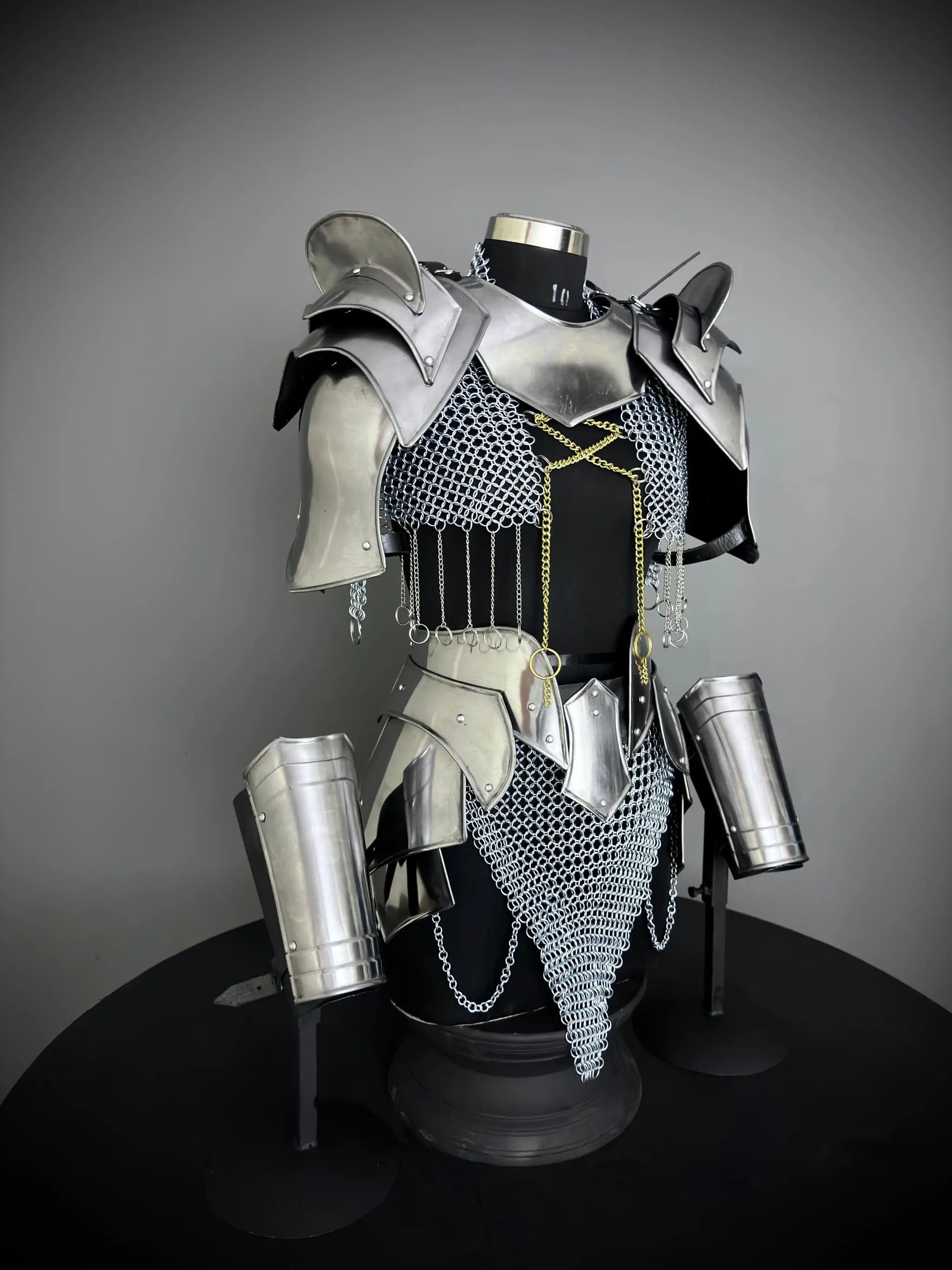 Elite Medieval Armor Set for Women – Hand-Forged Chainmail & Steel Cuirass | LARP, Fantasy & SCA Combat-Ready Costume ISH Collection
