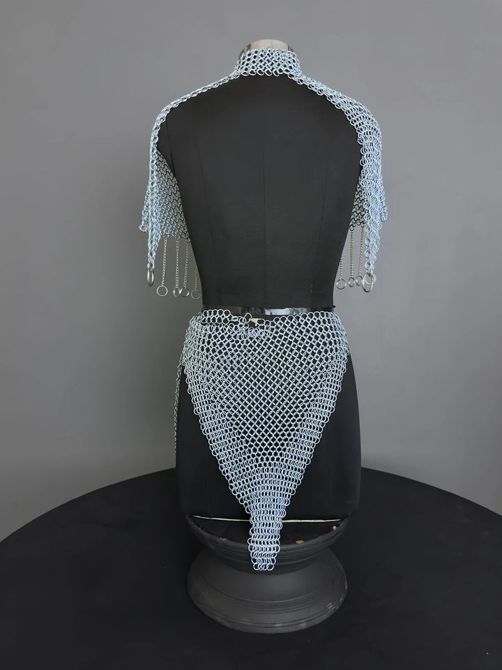 Elite Medieval Armor Set for Women – Hand-Forged Chainmail & Steel Cuirass | LARP, Fantasy & SCA Combat-Ready Costume ISH Collection