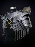 Medieval Women’s Steel Cuirass Armor Set – Chainmail, Gorget & Pauldrons LARP Cosplay Costume Medieval Armory