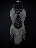 Medieval Women’s Chainmail Top – Steel Chain Drape Armor for LARP Cosplay Medieval Armory