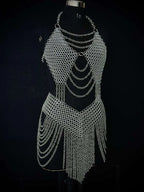 Medieval Women’s Chainmail Top – Steel Chain Drape Armor for LARP Cosplay Medieval Armory