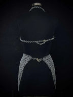 Medieval Women’s Chainmail Top – Steel Chain Drape Armor for LARP Cosplay Medieval Armory